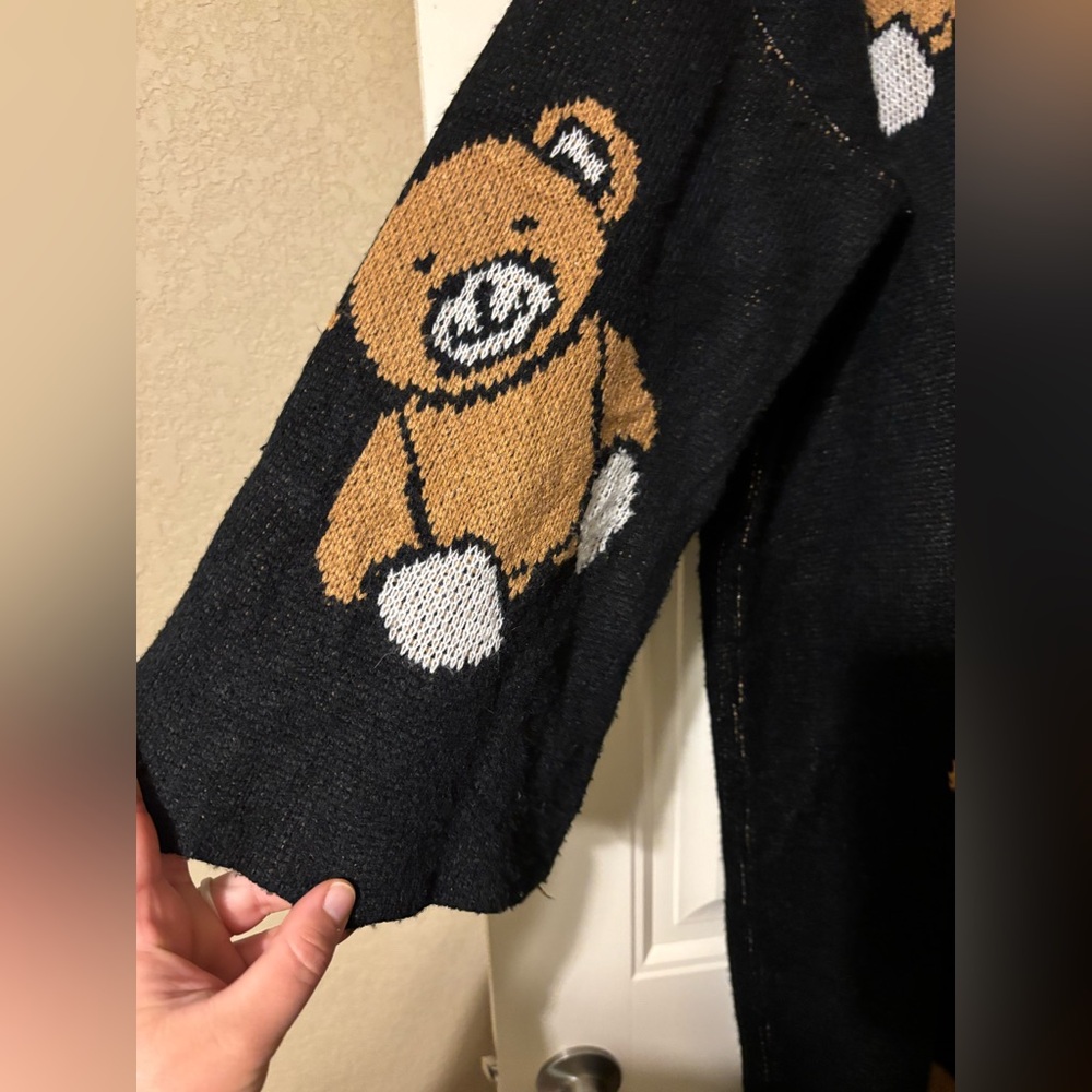 Dressed in Lala Literally Limitless Oversized Knit Dress in Teddy Bears 4ever - Picture 10 of 10